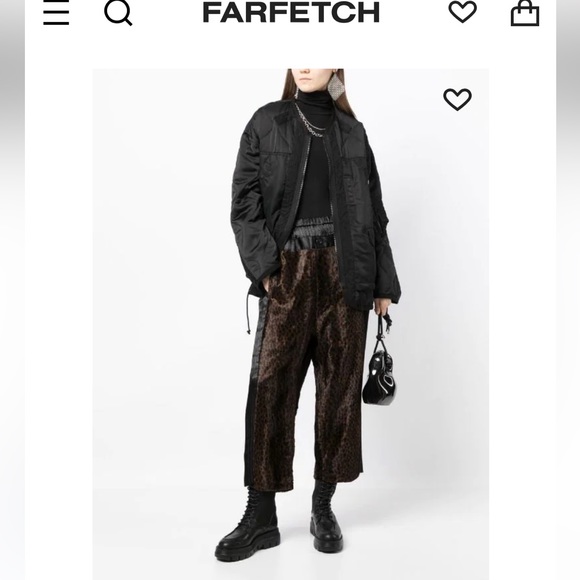 Junya Watanabe Pants - New Season Junya Watanabe leopard-effect cropped trousers